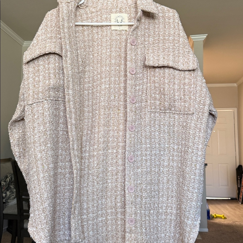 Fantastic Fawn Tan Textured Blazer